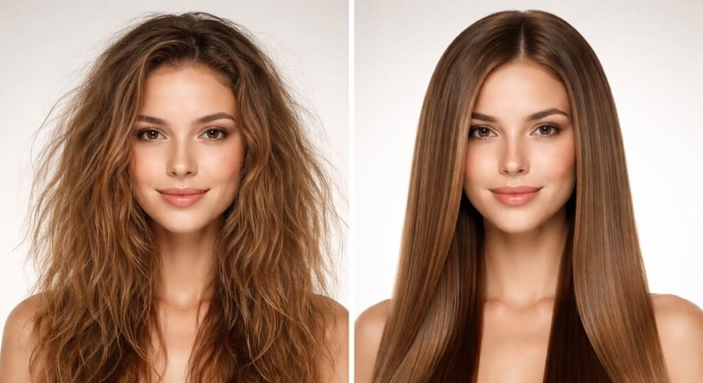 Keratina para cabello dañado o rizado