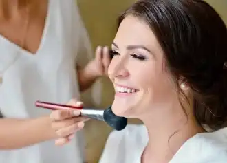 Woman having makeup