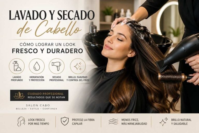 Lavado y Secado de Cabello: Look Fresco y Duradero